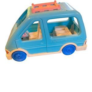 Vintage Fisher Price Loving Family Minivan Car Blue Van 1993